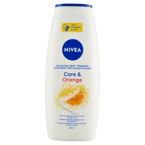 Nivea Care & Orange Caring Foam Bath 650 ml